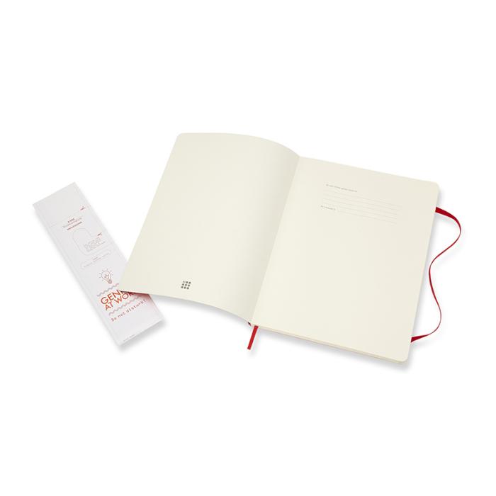 Moleskine Notebook X-large Soft Cover - Röd - Olinjerad