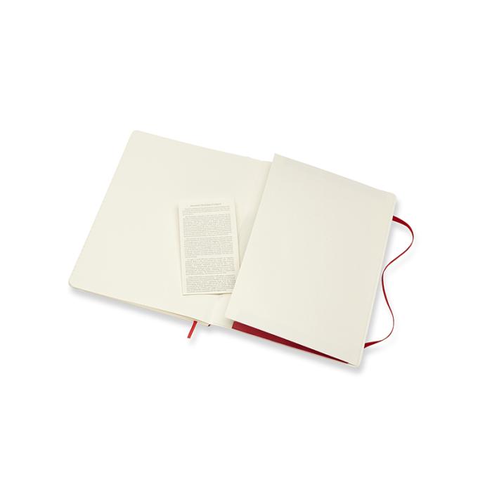 Moleskine Moleskine Classic Soft XL Ruled Notebook Red - Kalenderkungen.se