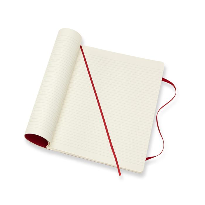 Moleskine Moleskine Classic Soft XL Ruled Notebook Red - Kalenderkungen.se