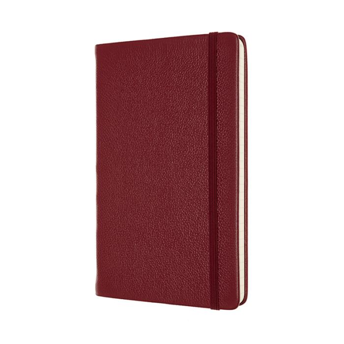 Moleskine Ruled Soft Classic Leather Notebook Large Red