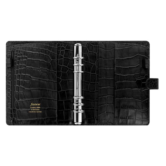 Filofax Classic Croc A5 Ebony 