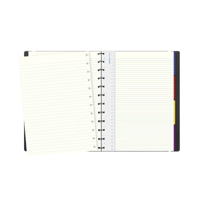 Filofax Notebook A4 linjerad svart