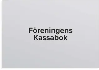 Föreningens Kassabok - A4 - 297x210mm