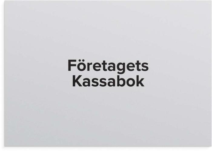 Företagets kassabok - A4 - 297x210mm