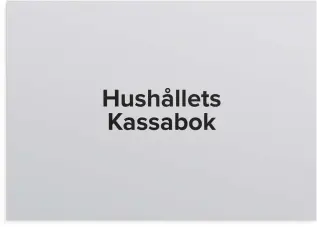 Hushållets kassabok - A4 - 297x210mm