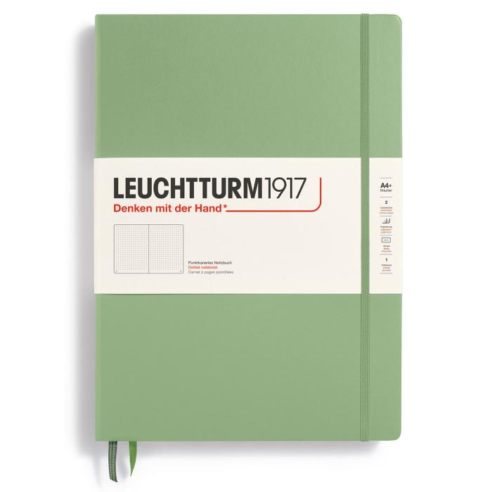 Leuchtturm Notebook A4+ hard dotted Sage