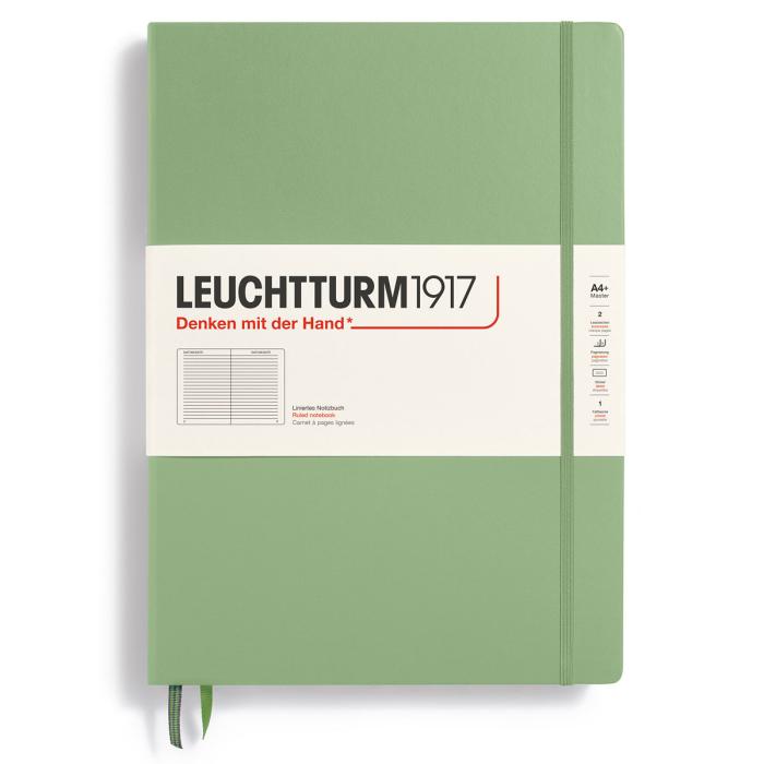 Leuchtturm Notebook A4+ hard Sage linjerad