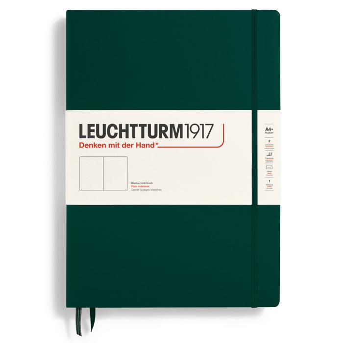 Leuchtturm Notebook A4+ hard Forest Green olinjerad