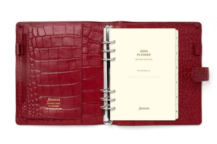 Filofax Classic Croc A5 Cherry