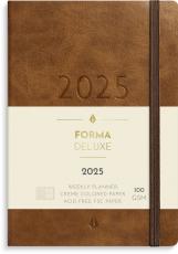 Liten veckokalender Forma Deluxe brun 2025