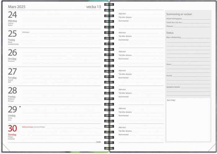 Träningskalender A5 2024-2025