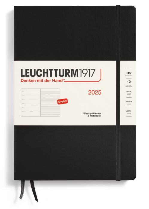 Leuchtturm1917 Weekly PLANNER & Noteb. 2025 B5 Black