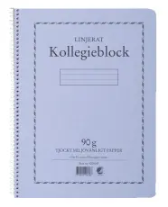 Kollegieblock 90g linjerat 