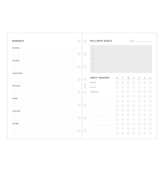 Filofax Wellness Tracker Notebook Refill - A5 