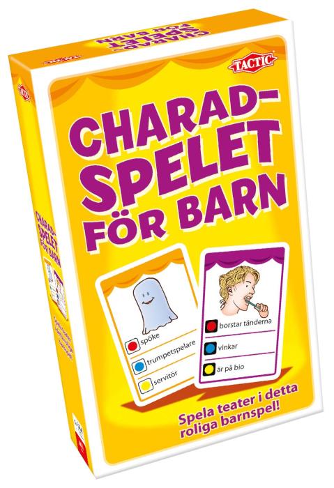 Charadspelet för barn resespel 