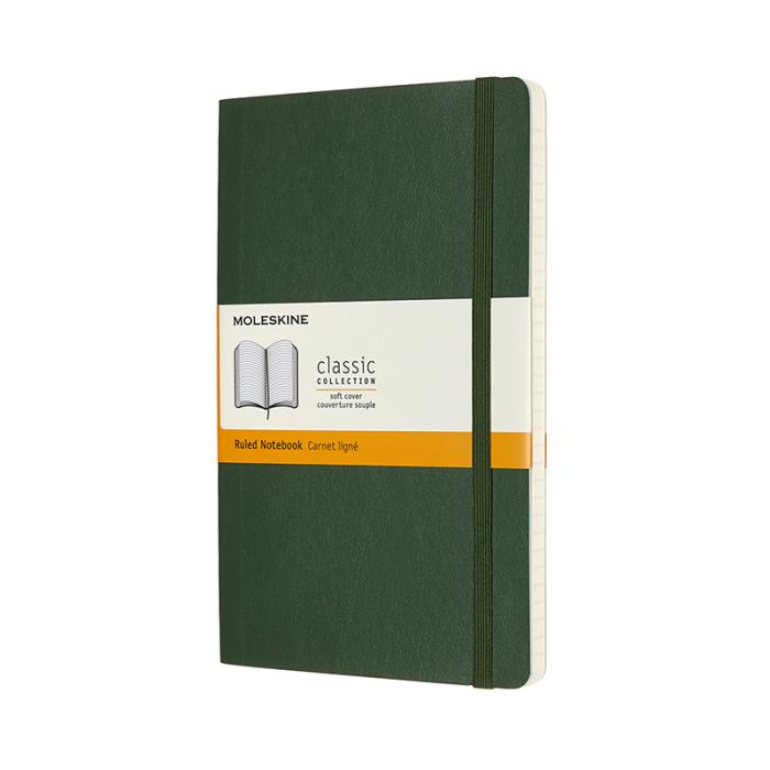 Moleskine Moleskine Classic Soft Large Ruled Notebook Myrtle Green - Kalenderkungen.se