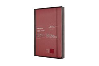 Moleskine Ruled Classic Leather Notebook Large Red