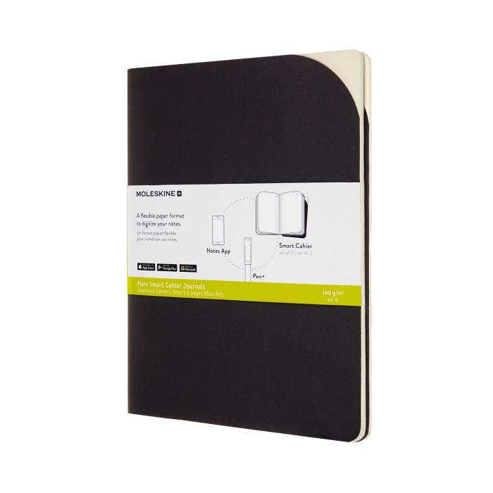 M+ Paper Tab. cahier linjerad XL svart