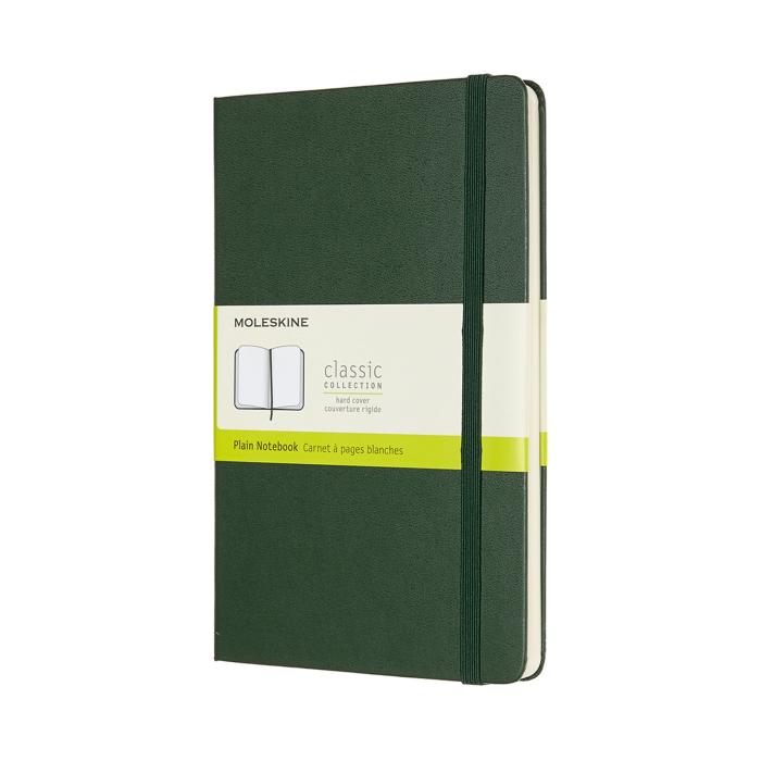 Moleskine Moleskine Classic Hard Large Plain Notebook Myrtle Green - Kalenderkungen.se