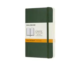 Moleskine Moleskine Classic Soft Pocket Ruled Notebook Myrtle Green - Kalenderkungen.se