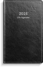 Lilla Agendan svart konstläder 2025