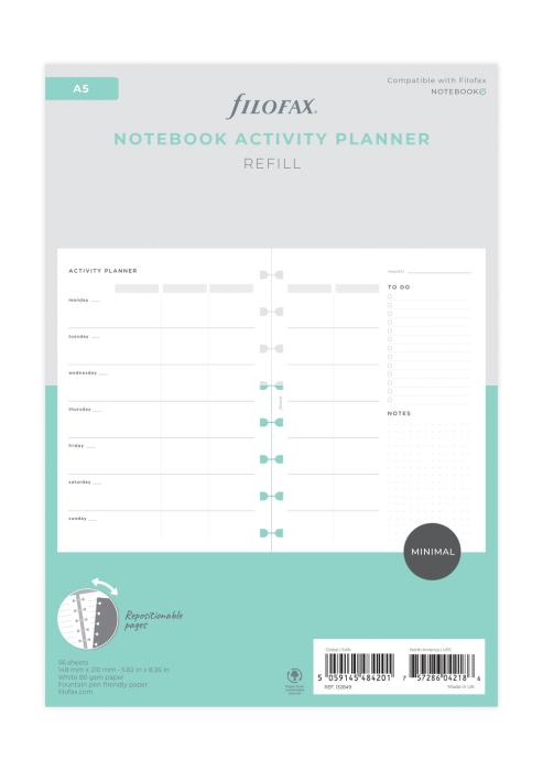 Filofax Activity Planner Notebook Refill - A5