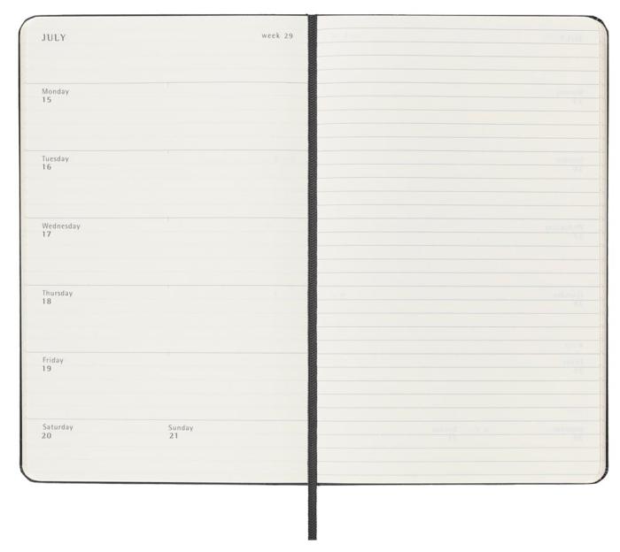 Moleskine Weekly Notebook Black hard Large 2024