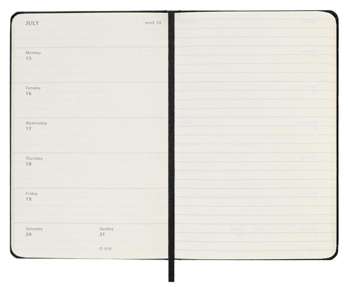 Moleskine Weekly Notebook Black hard pocket 2024 