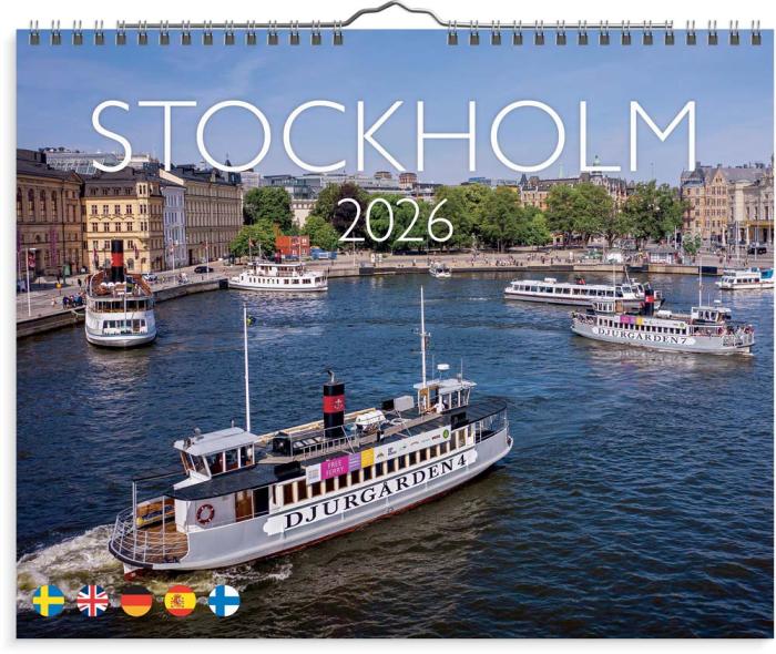 Väggkalender Stockholm 2026