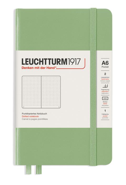 Leuchtturm A6 hard 185s Sage Dotted 