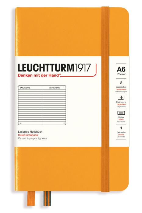 Leuchtturm A6 hard 185s Rising Sun Ruled