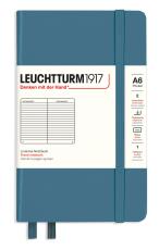 Leuchtturm A6 hard 185s Stone Blue Ruled