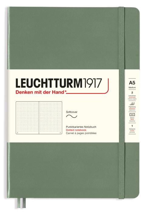 Leuchtturm Notebook A5 soft Olive Dotted