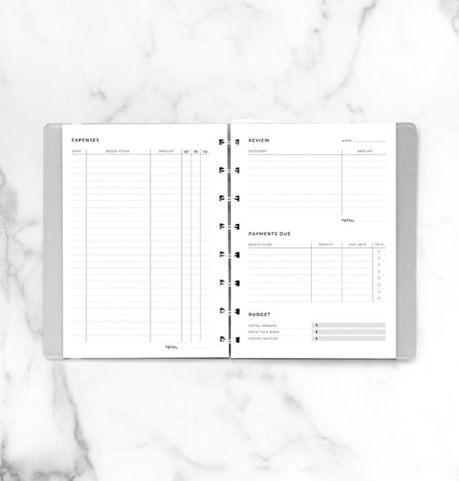 Filofax Expense Tracker Notebook Refill - A5