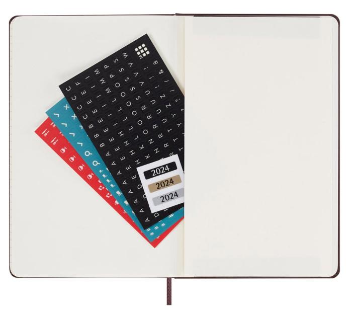 Moleskine Weekly Notebook Bergundy hard Large 2024 