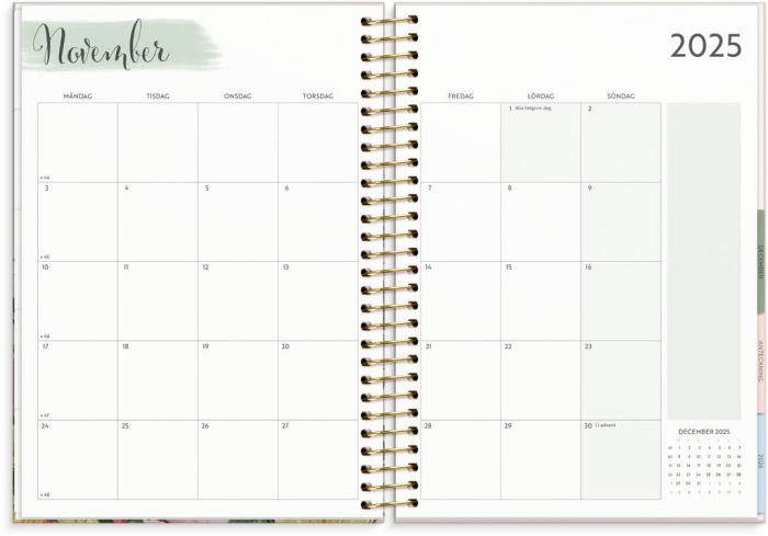 Kalender 2025 Life Organizer Blommor 