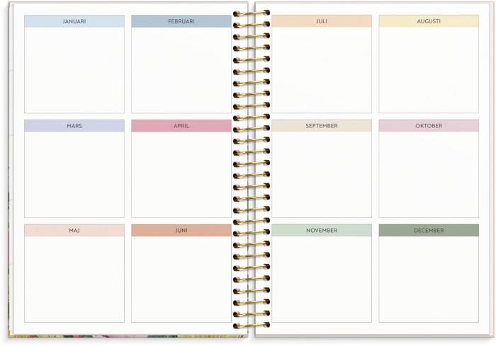 Kalender 2025 Life Organizer Blommor 