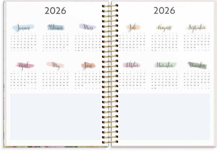 Kalender 2025 Life Organizer Blommor 