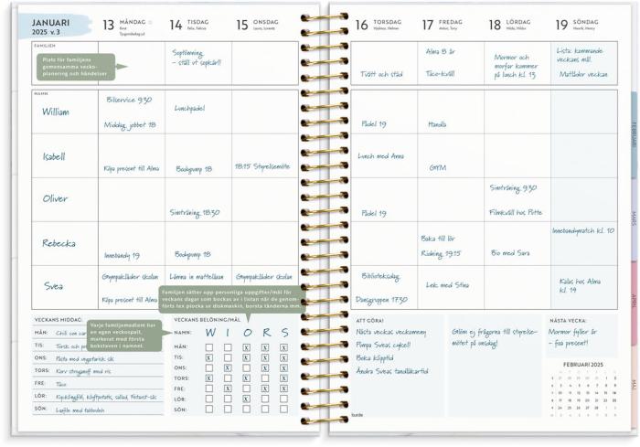 Kalender 2025 Life Organizer Family Planner