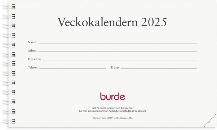 Veckokalendern refill 2025