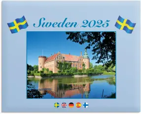 Väggkalender Sweden med kuvert 2025