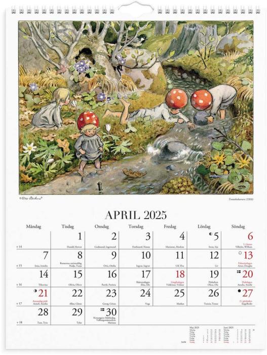 Väggkalender Elsa Beskow 2025