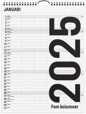 Familjekalender Black and White 2025