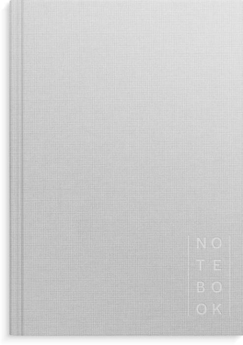 Notebook Textile light grey lined A5 