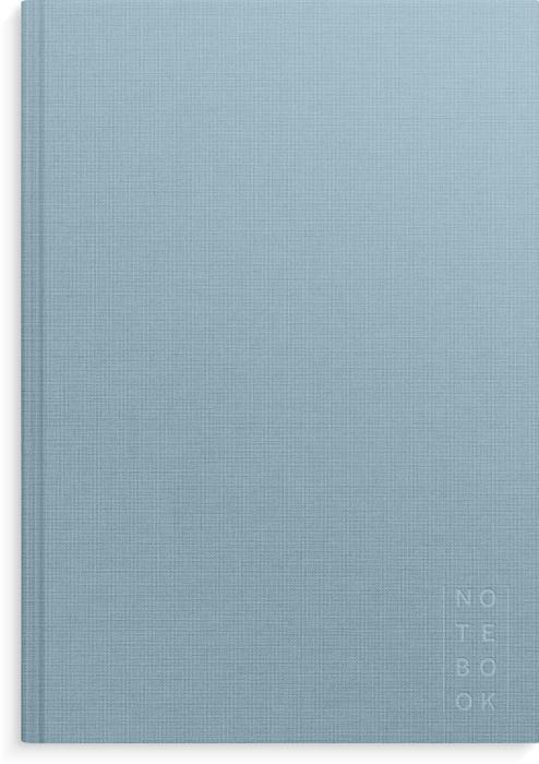 Notebook Textile light blue lined A4