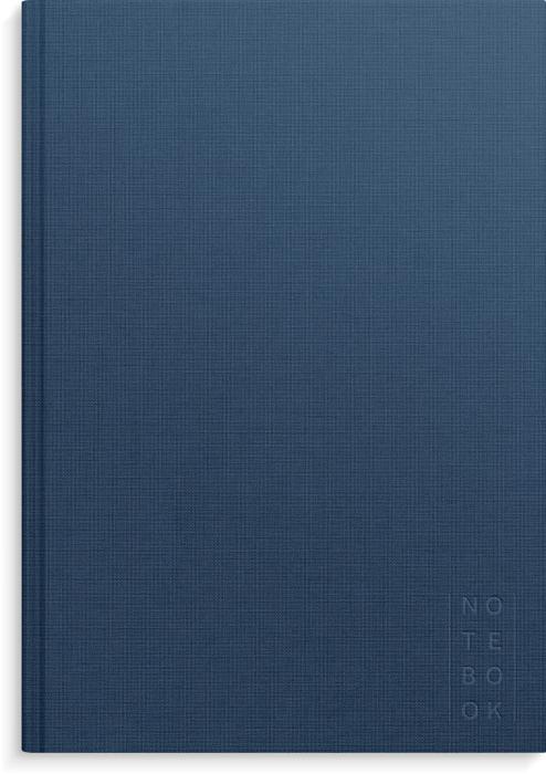 Notebook Textile dark blue unlined A4