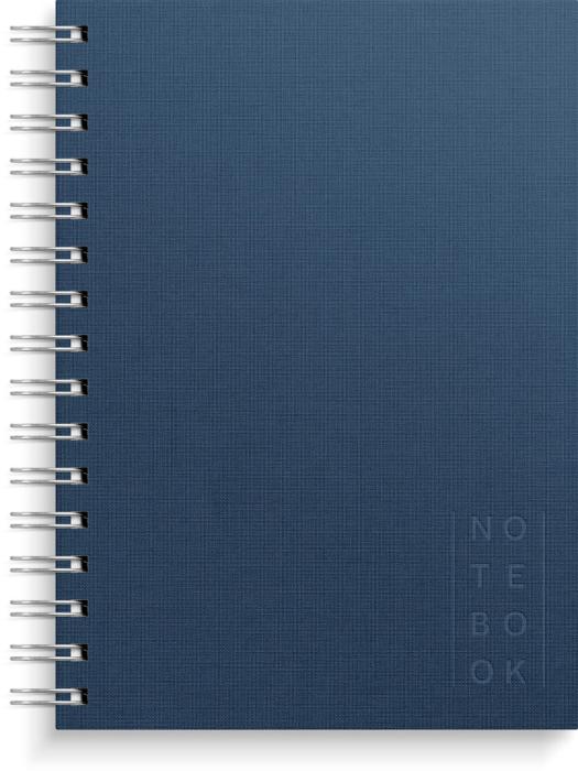 Notebook Textile dark blue lined A5 