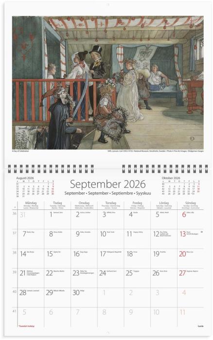 Väggkalender Carl Larsson 2026