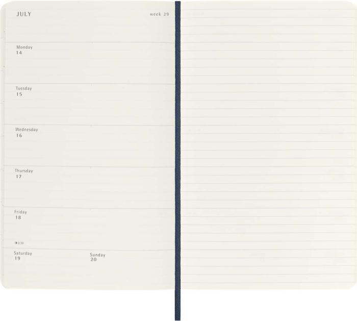 Moleskine Weekly notebook Large Blue Soft 2025