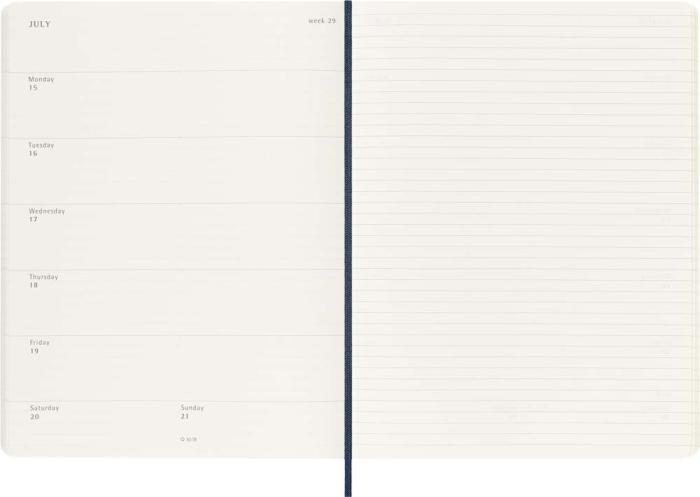 Moleskine Weekly notebook XL Soft Blue 2025